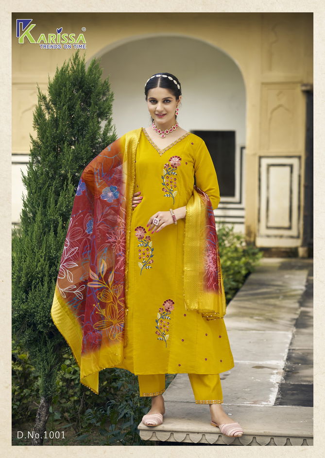 Navya By Karissa Viscose Roman Silk Kurti With Bottom Dupatta Wholesale Shop In Surat
